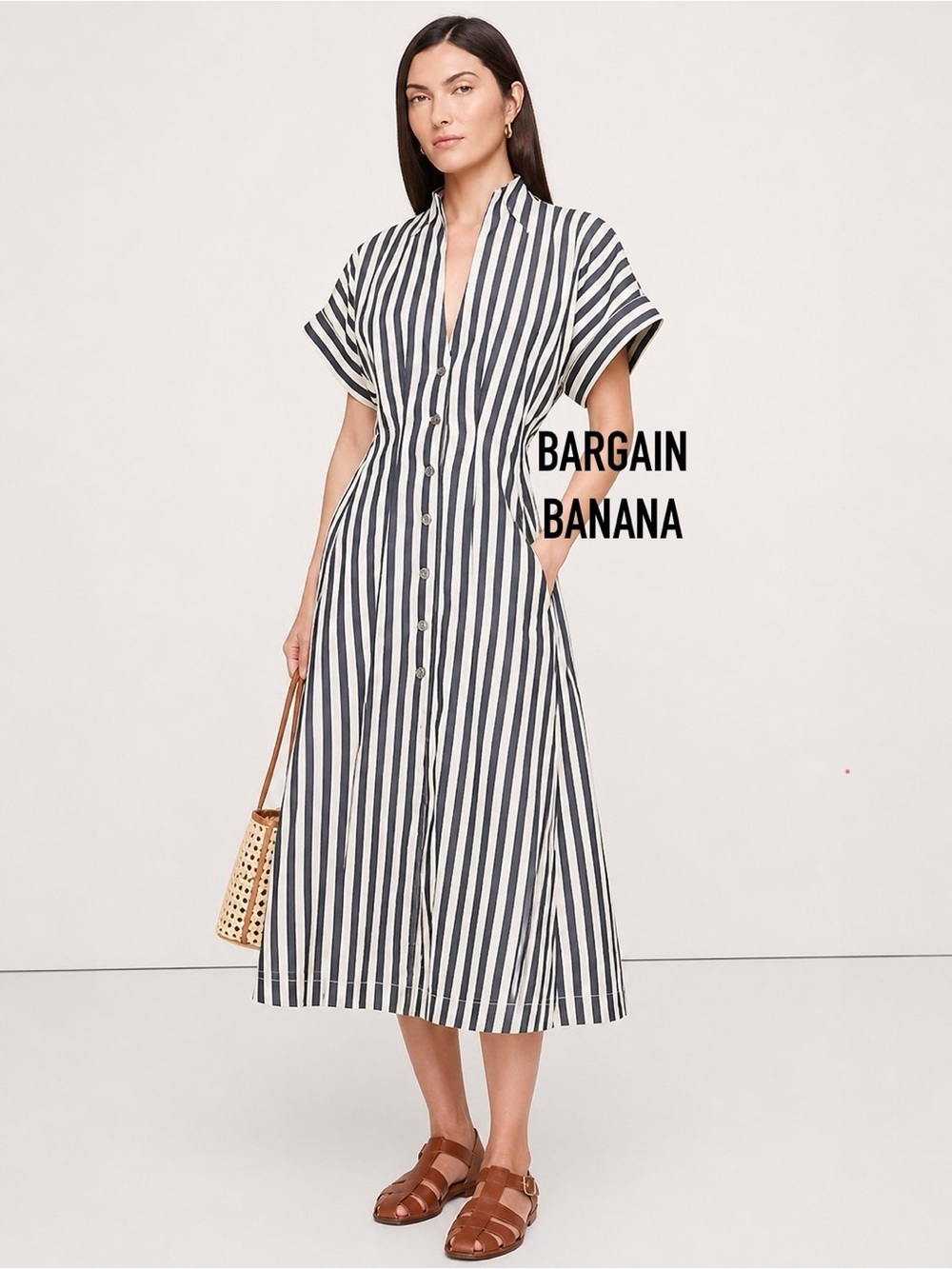 NEW! BANANA REPUBLIC COTTON POPLIN SHIRT DRESS - Size 6 and 8 🌎